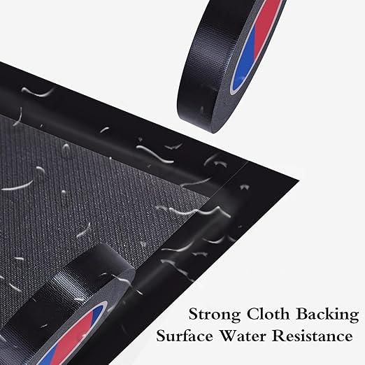 Black Heavy Duty Duct Tape, 1 Inch x 55 Yards, Industrial Grade Waterproof & UV Resistant, Strong Adhesive for Indoor Outdoor Repairs, Crafts, Home Improvement, Moving Packing and DIY Projects