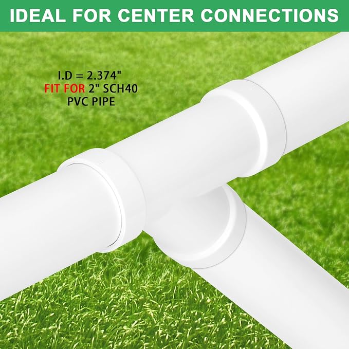 2Pack 2" PVC 45 Degree Wye DWV Pipe Fittings (Socket x Socket x S) SCH40 PVC DWV Sanitary Y-TEE Pipe Fittings Connectors for Drain, Waste, Vent