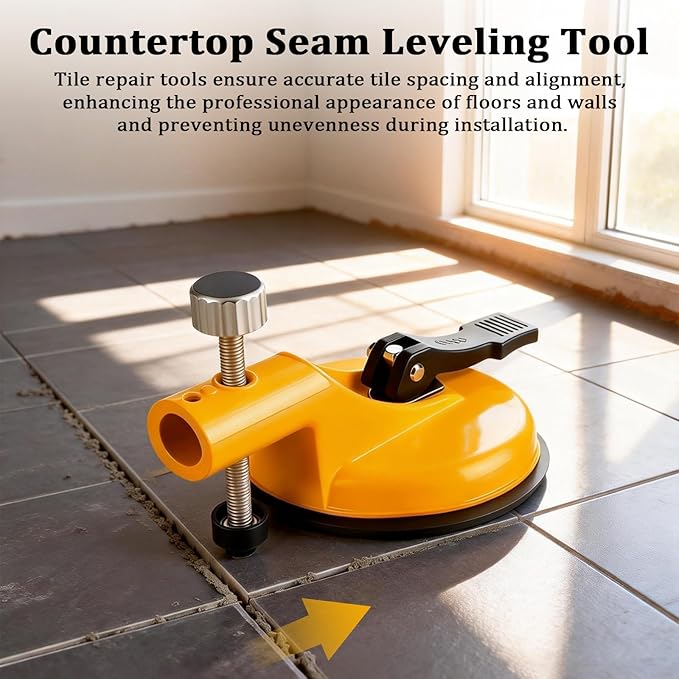2 Pack Adjustable Height Setter, Professional Countertop Leveling Lool, Countertop Leveling Tool for Flooring Gap Fix, Stone Slab Alignment, Repair & Seam Leveling