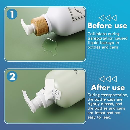 Pushglossy 1 Roll Sealable Tape 3/4 x 6 250 Labels Surface Waterproof Stop Liquid Leaks Tapes Wrapping Toiletries, Bottle, Jar Lids to Form Leakproof Seal for Transportation Shipping