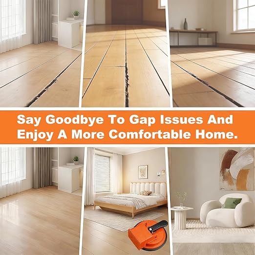 Floor Gap Fixer Tool, Heavy Duty Laminate Flooring Repair Tool with Enhanced Vacuum Suction Cup, Professional Plank Puller for Smooth Surface Wood Tile Hardwood Floor Gaps