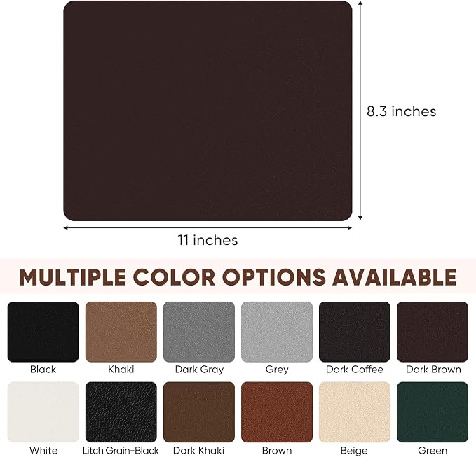 Leather Repair Patch Self Adhesive,8.3″ x 11″ Vinyl Patch Kit,Leather Repair Kit for Furniture,Car Seat,Couch,Office Chair.（Dark Brown）