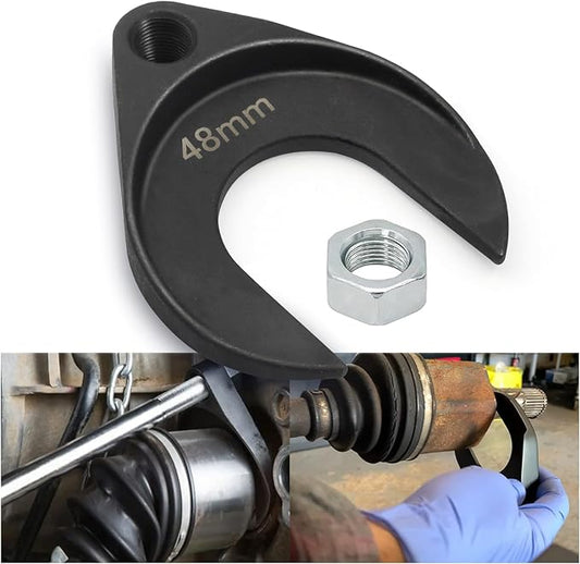 48mm Inner CV Axle Removal Tool with Nut - Front Wheel Drive Vehicles Axle Pulley Attachment For Slide Hammer with 5/8"-18 Threads - CV Joint Puller Fork Adapter Removing Tool Fix Damaged CV Joints