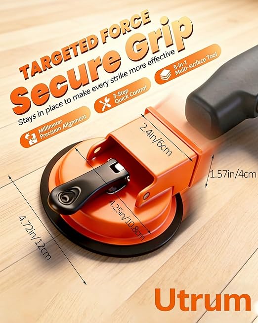 Floor Gap Fixer Tool, Laminate Flooring Tools, Plank Grabber Floor Fix, Heavy Duty Suction Cup Gap Repair Tool Vinyl Lvp Hardwood Repair Kit Professional Setter & Countertop Leveling(with Hammer)