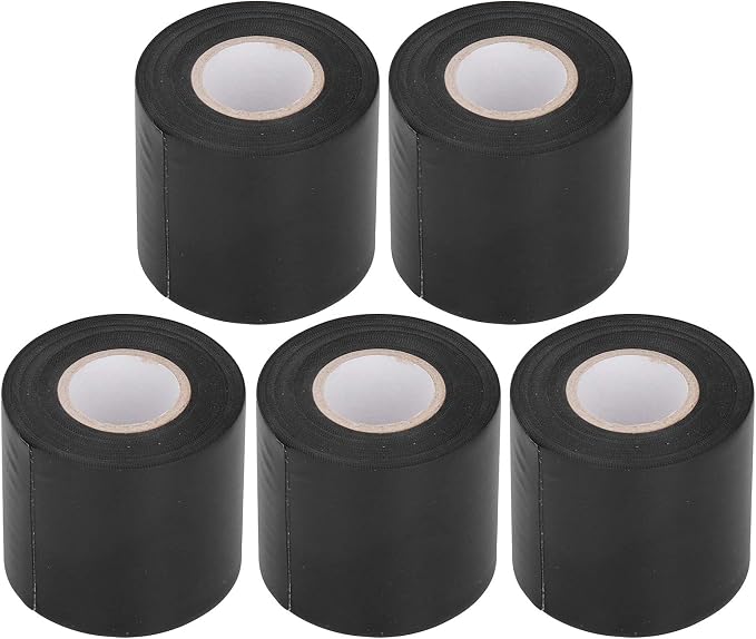 5pcs Air-Conditioner Pipe Tapes Oil- Tube Pipe Wrapping Tape Protective Tape Leakage Repair 6cm Width (Black)