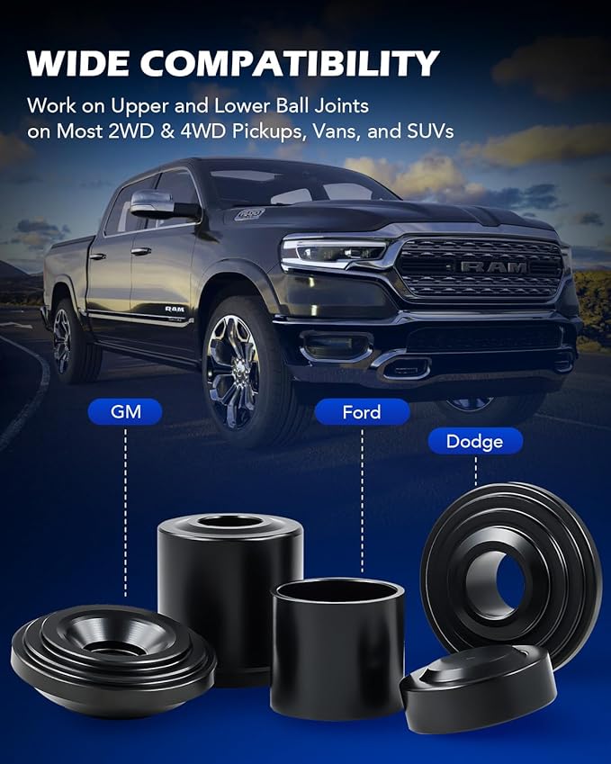 Orion Motor Tech Ball Joint Press Kit, 21pc Master Ball Joint Removal Tool, Upper and Lower Ball Joint Remover with C Frame, Heavy Duty Brake Anchor Pin U Joint Ball Joint Press Tool for 2WD 4WD Cars