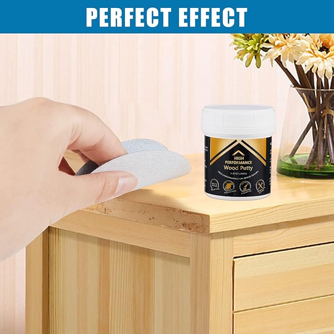 Deuvuo Natual Wood Putty, Wood Putty Filler - Our Wood Grain Filler Offers a Quick and Lasting Fix for Any Damage or Flaw - Paintable, Stainable, Sandable & Quick Drying - 9.87 Ounce
