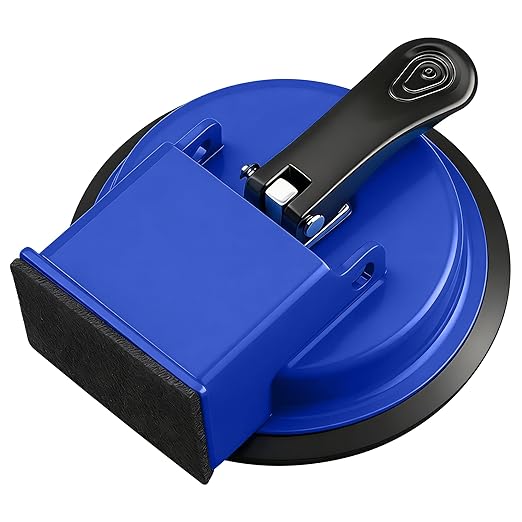 Heavy Duty Floor Gap Fixer Tool, Enhanced Vacuum Suction Cup Flooring Gap Repair Tool Laminate Vinyl Wood Tile Flooring Industrial Iron Plank Grabber Home Renovation DIY Installation (Blue)