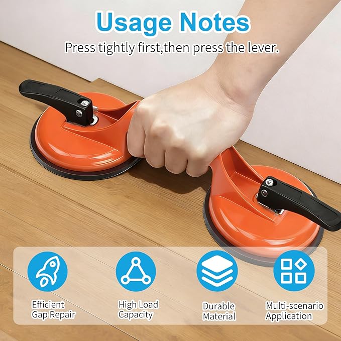 Laminate Floor Gap Repair Tool,Include Suction Cup and Mallet,Floor Gap Repair Kit,for Floating Wood Floors and Moving Glasses
