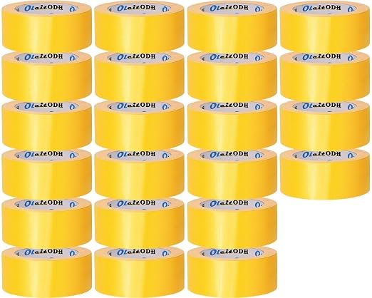 Oleitodh 22 Pack Yellow Duct Tape Heavy Duty,8.3 Mil Thickness,2 Inches x 30 Yards,Strong Industrial Strength,Flexible,No Residue,Waterproof and Tear by Hand,Multi-Use for Indoor & Outdoor Repairs