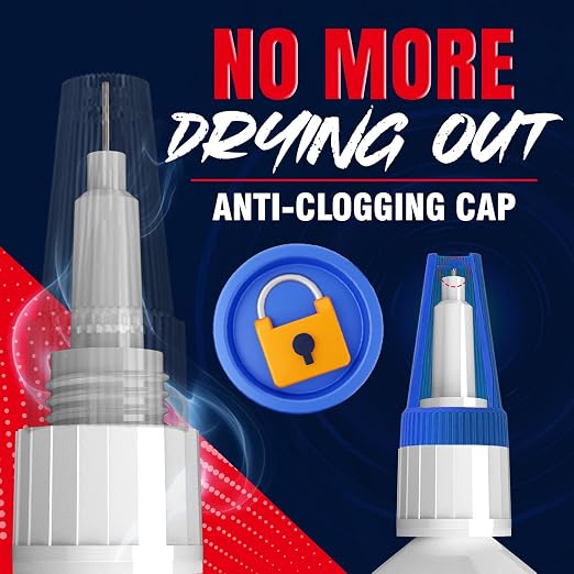 20g Thick CA Glue (3000 CPS), Instant Clear Cyanoacrylate Glue for Wood, Glass, Metal, Paper, Leather, Plastic, Ceramic, Rubber, Jewelry, Woodworking, Hobby Models, and Craft Project
