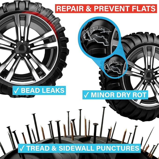 TireJect Off-Road Tire Sealant Kit - 5-in-1 Sealing - Fix and Prevent Flat Tires (10oz)