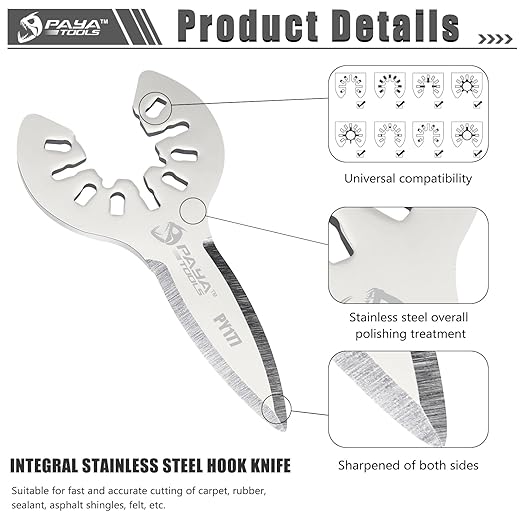 Oscillating Multi Tool Windshield Blades Car Windshield Removal Tool for Removing Caulk, Sealants and Auto Glass Glue Window Seal (3-Pack)