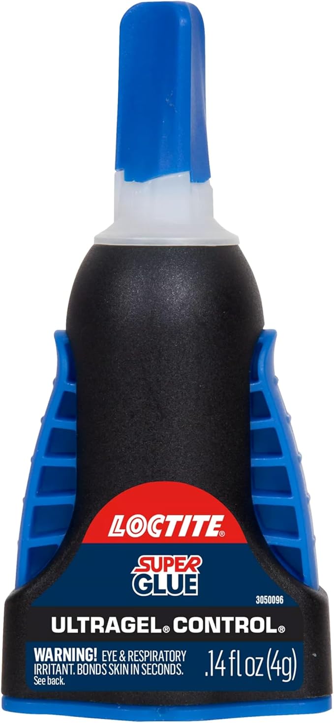 Loctite Super Glue Ultra Gel Control, Clear, 0.14 fl oz Bottle, 12 Pack - Superglue for Plastic, Wood, Metal, Crafts & Repair, Cyanoacrylate Adhesive Instant Glue, Quick Dry