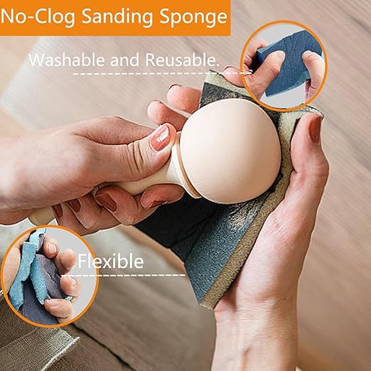 120pcs Sand Paper 3 Inch Sanding Disc Grit 60-10000 Wet Dry Sandpaper with 1/4" Shank Backer Plate and Sanding Sponge and Soft Foam Buffering Pad Drill Sanding Attachment