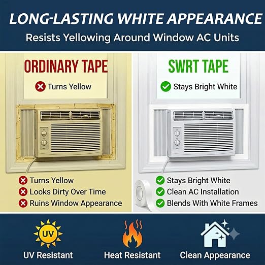 SWRT 2Pack Duct Tape White Heavy Duty - 9 Mil White Duct Tape Strong Adhesive, 2 in x 30 YD (Total 60YD) Duct Heavy Duty Waterproof All Weather No Residue Sealing & Patching for Indoor&Outdoor Repair
