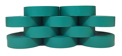 TradeGear Green 10 Pack - UL Listed Colored Electrical Tape, 60 ft x 3/4 in, 600V, Flame Retardant, Waterproof, Rubber Adhesive - Phase Marking, Wire ID, Automotive