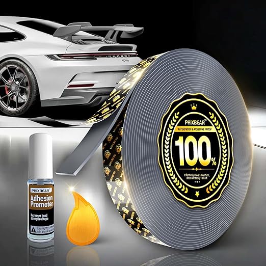 Heavy Duty Double Sided Tape for Automotive, No Residue,High Temperature Resistant Adhesive Strips for Rear Spoiler Wing,Rain Guard,Side Mirror Rain Guard,Secures dashcams,Car Accessories Interior