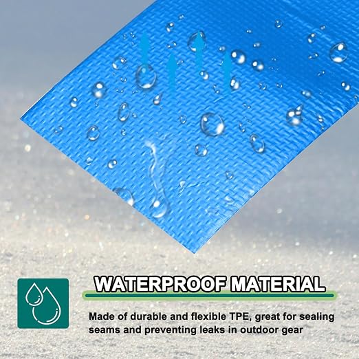 PATIKIL Awning Repair Tape 12" x 26ft Waterproof Canvas Tape High Adhesive Tear Repair Patch Kit for PVC Tarpaulin Tent Awning Fabric RV Sail Boat Cover, Blue