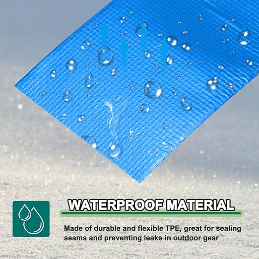 PATIKIL Awning Repair Tape 8" x 26ft Waterproof Canvas Tape High Adhesive Tear Repair Patch Kit for PVC Tarpaulin Tent Awning Fabric RV Sail Boat Cover, Blue