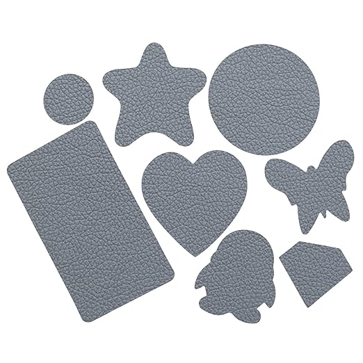 8 PCS Self-Adhesive Leather Repair Patch, Wear-Resistant Tape Sticker for Sofa,Bag,Furniture,Car Seats (Grey)