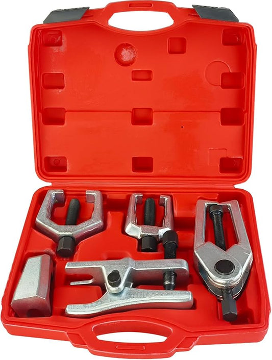 5-Piece Professional Front End Service Tool Kit | Pitman Arm Puller, Ball Joint Separator & Tie Rod Remover for Precision Auto Repair