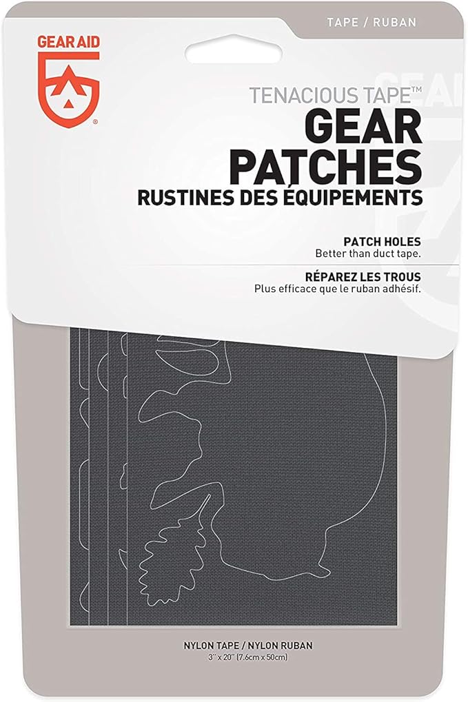 GEAR AID Tenacious Tape Repair Patches – Peel-and-Stick Nylon Gear Patches for Jackets, Tents, Sleeping Bags, Backpacks, and Outdoor Gear – Fix Rips, Tears, and Holes, Wildlife, 3”x20”