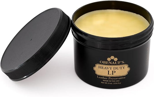 Obenauf's Heavy Duty LP Leather Conditioner Natural Oil Beeswax Formula (8oz)
