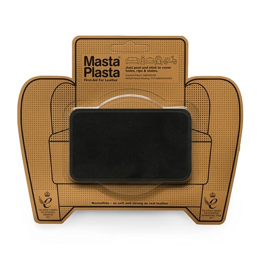 Instant MastaPlasta Suede Premium Repair Patch - Black Suede - 4in x 2.4in (10cm x 6cm) - Self-Adhesive Suede Upholstery-Quality Patches for Sofas, Car Interiors, Bags, Shoes & More