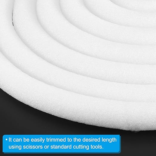 PATIKIL 7/8 Inch x 16.4 Feet Backer Rod for Gaps and Joints, Foam Rope Caulk Crack Joint Filler Roll Seal Weather Strip for Home Construction Car, White