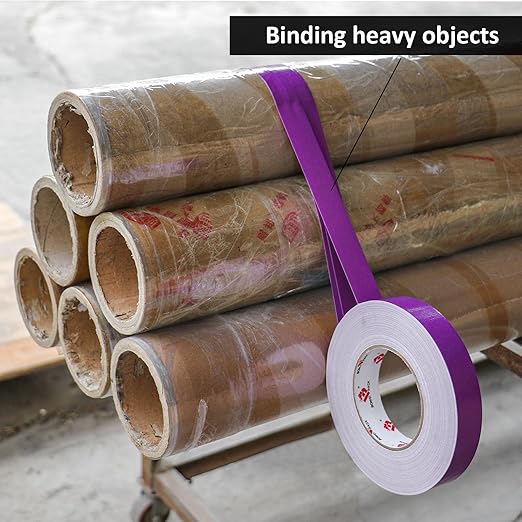 BOMEI PACK Purple Duct Tape,Small Roll,1 inch x 60 Yards,Heavy Duty Waterproof,No Residue,Tear by Hand,9 Mil Industrial Grade StrongTape for Repair,Crafts & Home Improvement (Purple)