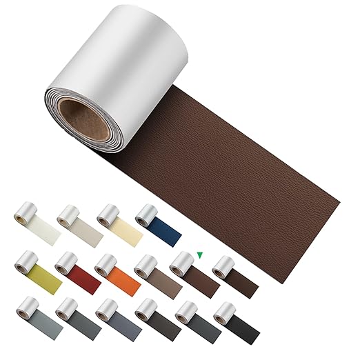 ILOFRI Self Adhesive Leather Repair Patch Tape 3x60 inch, Vinyl and Leather Repair Kit for Couches, Furniture, Car Seat, Boat Seat, Sofa, Vinyl Upholstery, Chair, Interior - Dark Brown #1