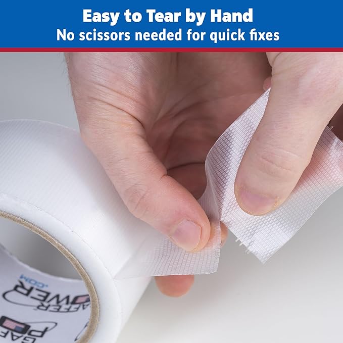 Gaffer Power Clear Repair Tape 2” x 20 Yards – Semi-Transparent Waterproof Duct Tape for Discreet Repairs, Sealing & Patching – Heavy Duty, Weather Resistant
