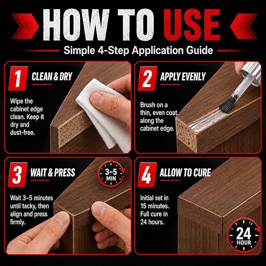 Contact Cement Adhesive, Neoprene Rubber Cement with Brush for Repairs | Strong neoprene bond, fixes cracks and debonds, brush applicator, ideal for wood, rubber, leather, furniture, crafts