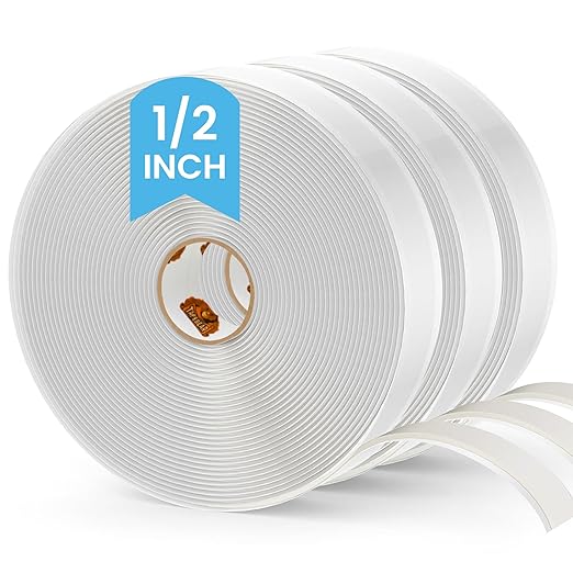 TAPEBEAR White Butyl Caulking Tape 1/2" x 30' x 1/8" RV Tape Sealant Waterproof, 3 Rolls