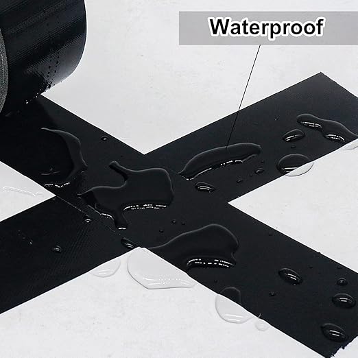 JIALAI HOME Black Duct Tape 3 Inch Wide, Industrial Grade 3 inches x 55 Yards (164 ft), 9 Mil Heavy-Duty, Waterproof, Strong, Flexible, No Residue, for Crafts & Home Improvement