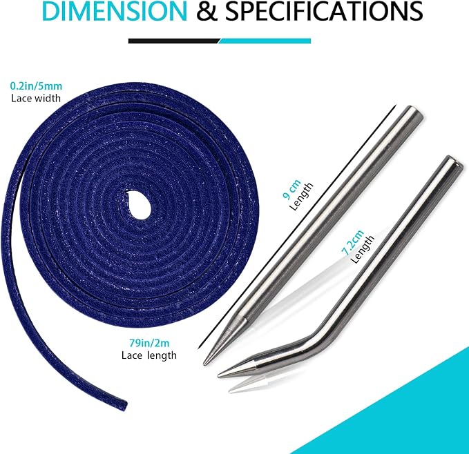 Baseball Glove Lace, Mitt Lace Repair Kit Softball 2 Leather Laces and 2 Lacing Needles for Catcher's Glove