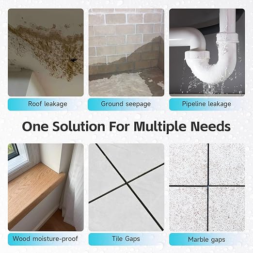 Transparent Waterproof Coating, Indoor & Outdoor Sealant, Invisible Waterproof Agent, Water-Based Clear Sealant for Roofs, Walls, Bathroom, Kitchen, Garden, Invisible Leak Repair Coating (32 floz)