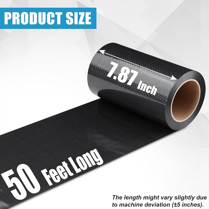 RV Underbelly Material RV Underbelly Tape, 7.87'' x 50' Waterproof Tape with Permanent Sealing Adhesive for Camper Travel Trailer, Mobile Home, Tear Repair Patch