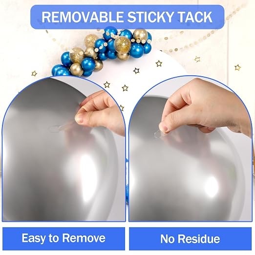 JANYUN 140 Pcs Double Sided Sticky Dots,8 x 10 mm Square Putty Tape | Square,No Traces,Putty Clear,Removable Double Sided,Mini Tape for Crafts, Glue Point Sticky Tack Balloon Adhesive Tape