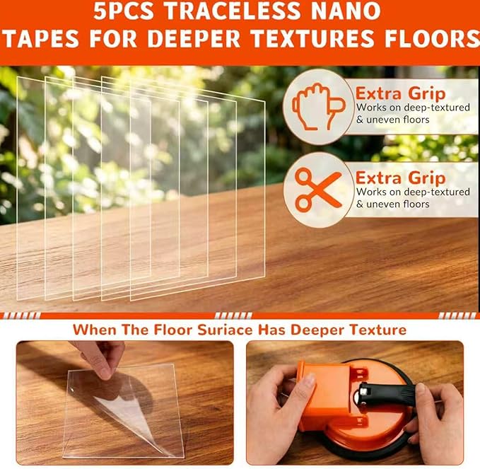 Floor Gap Fixer Tool, Heavy Duty Laminate Flooring Repair Tool with Enhanced Vacuum Suction Cup, Professional Plank Puller for Smooth Surface Wood Tile Hardwood Floor Gaps