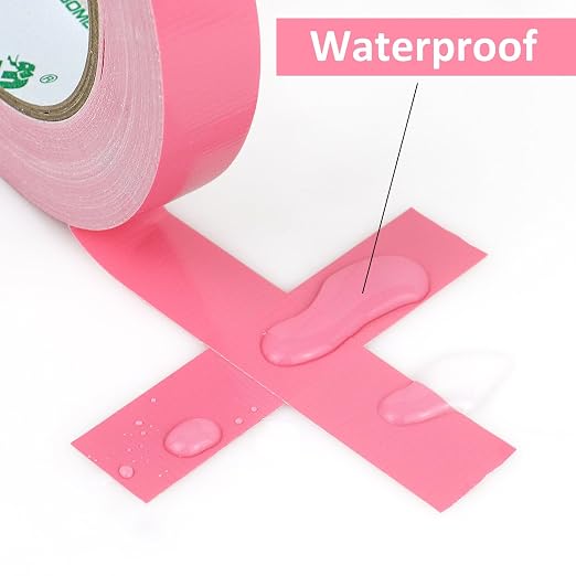 BOMEI PACK Heavy-Duty Duct Tape Pink, 1 inch by 30-Yards,3-Pack, Great for General-Purpose Use, Home Repairing, DIY Work, Auto Repair & Outdoor Activities