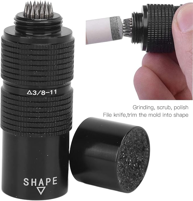 Shanrya Billiard Cues Tip Tool, 3/8‑11 Joint Protector Pool Cues Tip Sleeve Rough for Sports for Billiards Lovers