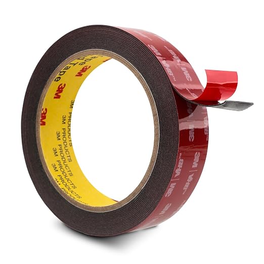 3M Tape 5952 Double Dided 1''x15.4Ft Heavy Duty 0.043in Thick, Black | Waterproof Mounting Tape Foam Tape for Car Home Office Deco Indoor Outdoor