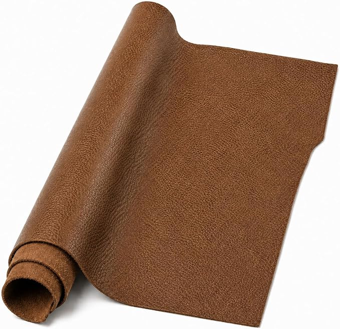 REED Leather HIDES - Cow Skins for Upholstery Crafts (40 Square Foot, Antique Brown)