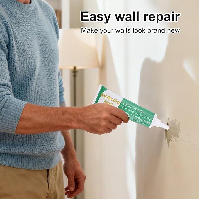 Drywall Repair Kit, Wall Mending Agent with Scraper Sandpaper & Nozzle Extender Spackling Filler for Holes Cracks Walls & Ceilings
