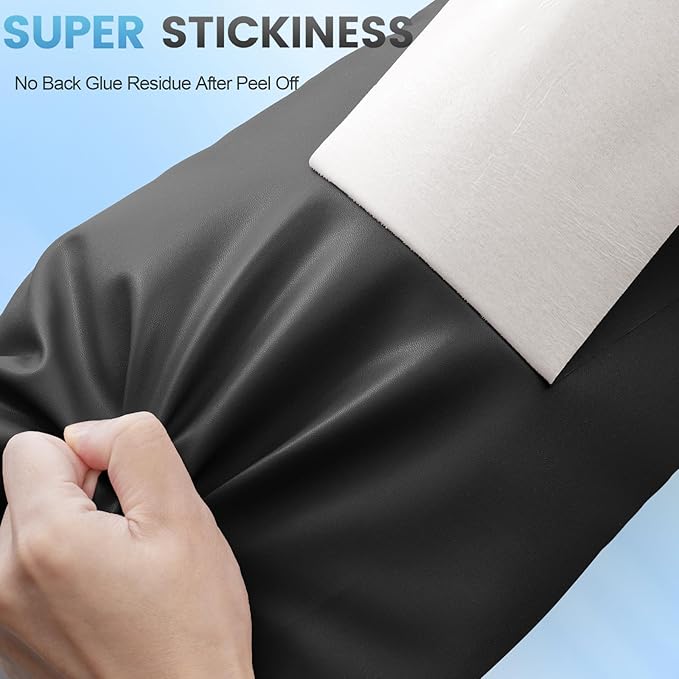 Leather Repair Patch Tape Kit, 4" x 63" Self Adhesive Leather Repair Patch for Furniture, Vinyl Leather Repair Kit for Car Seat, Chairs, Couch, Sofa, Boat Creamy White