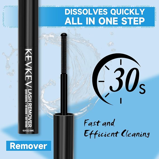 KEVKEV Lash Remover For Lash Extensions 5ml Lash Cluster Remover Oil Texture Lash Remover Gentle Quick Removal,No Residue,Clear Lash Glue Remover DIY Lash Extension Remover at Home