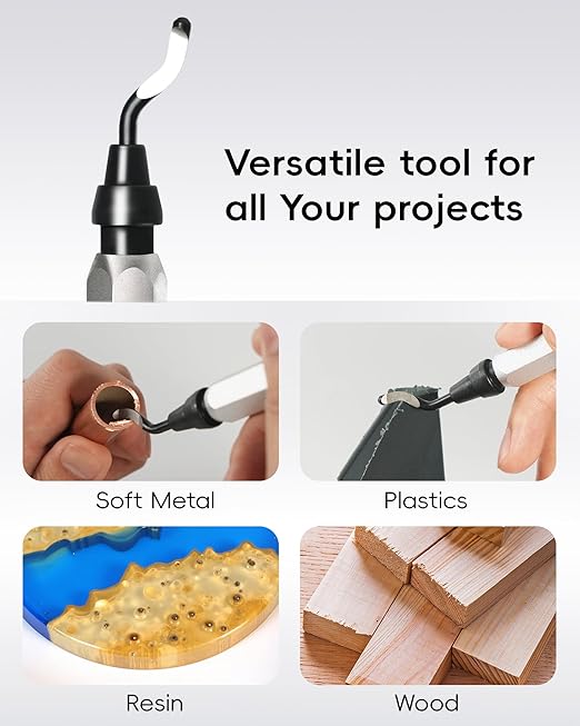 11-Blade Deburring Tool for 3D Printing, Premium High-Speed Steel Blades for Smooth Edge Finishing - Ideal for HVAC, Metal & Resin & Professional Conduit Reaming, 3D Printer Accessories