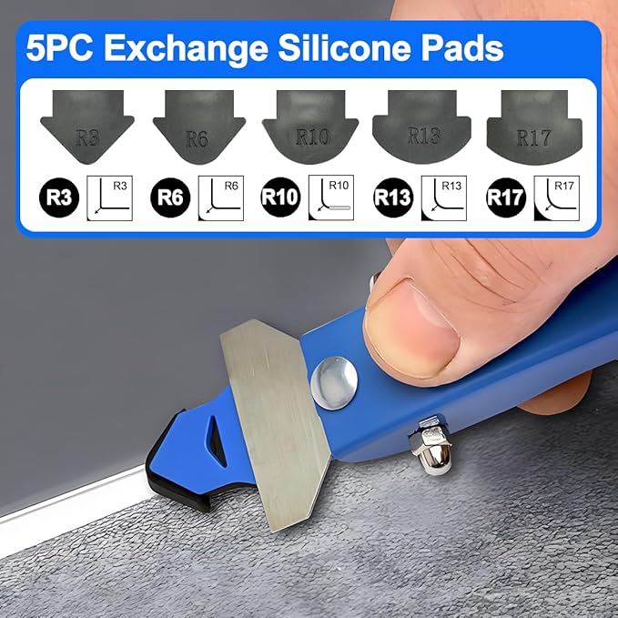 High Quality 3 in 1 Caulking Tools Sets, Steel Sealant Finishing Tool for Bathroom Kitchen Tile Window Sink Joints, Caulk Remover & Grout Scraper,for Smooth Caulking Come with a Knife